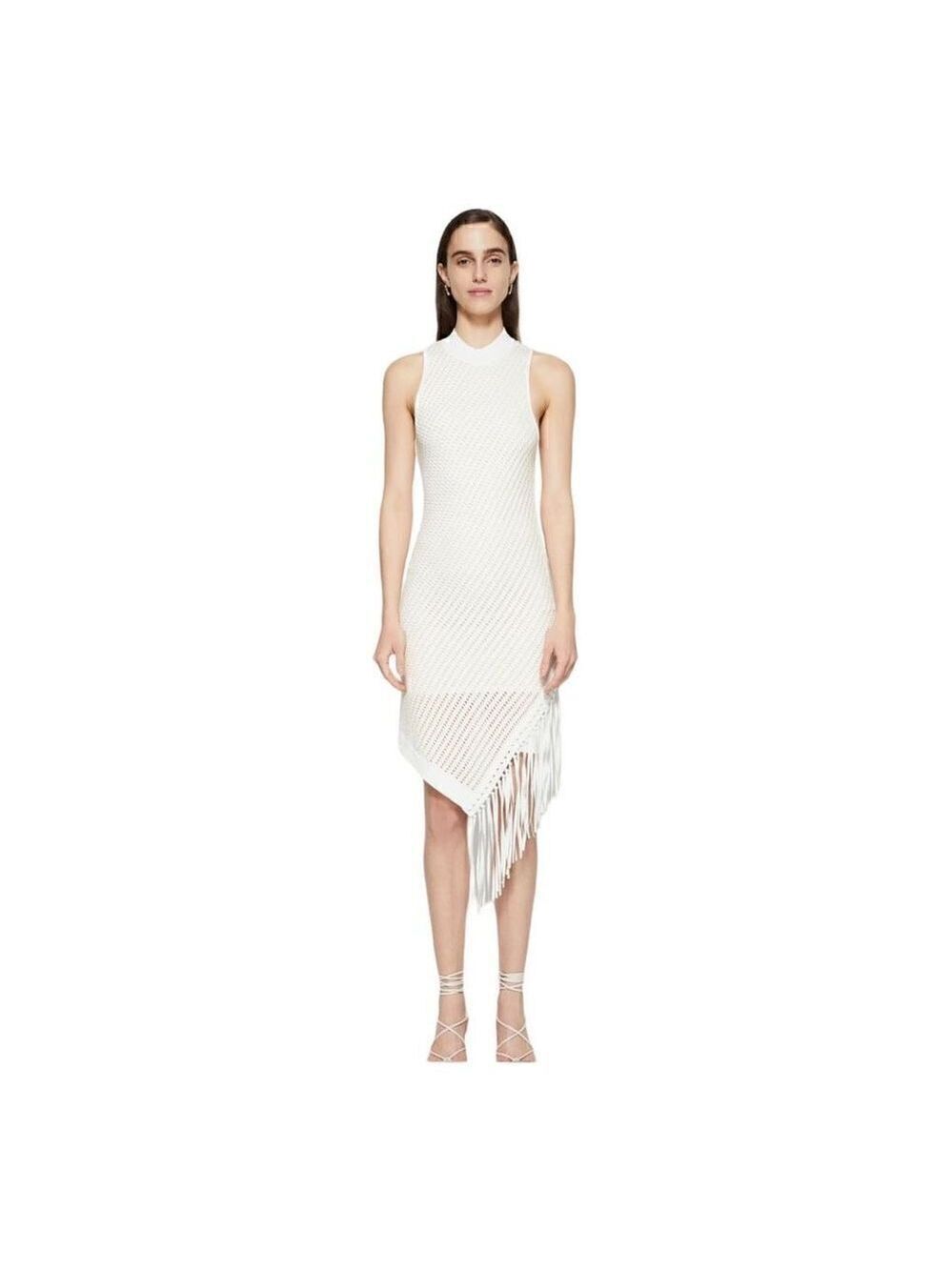 JONATHAN SIMKHAI Ivory Chelle Pointelle Dress Size Large